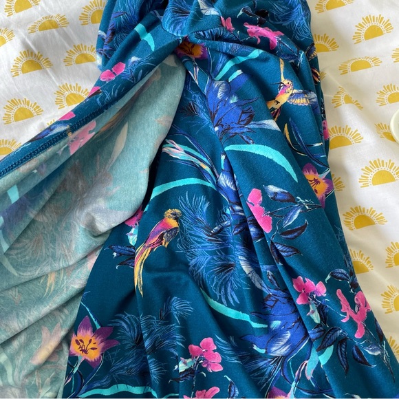 BNWT Joe Browns Blue Floral Wrap Effect Dress Short Sleeve Sz UK 18 Summer - Picture 6 of 9